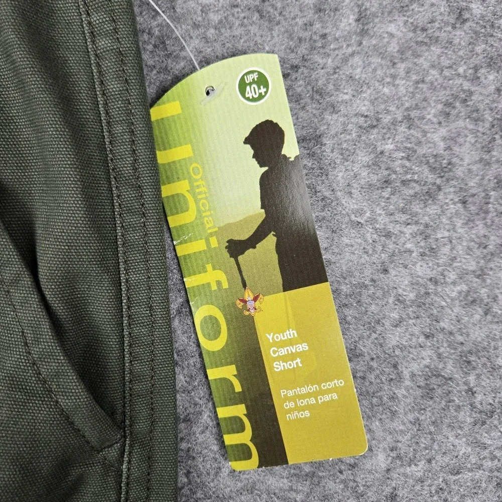 Boy Scouts of America Youth Canvas Shorts Size‎ 18 Uniform Green Fits 28 x 9 BSA